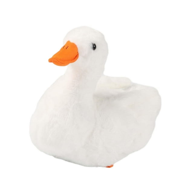 Juguete de animales de peluche abrazando muñeca de dibujos animados simulación animada para Año Nuevo Blanco