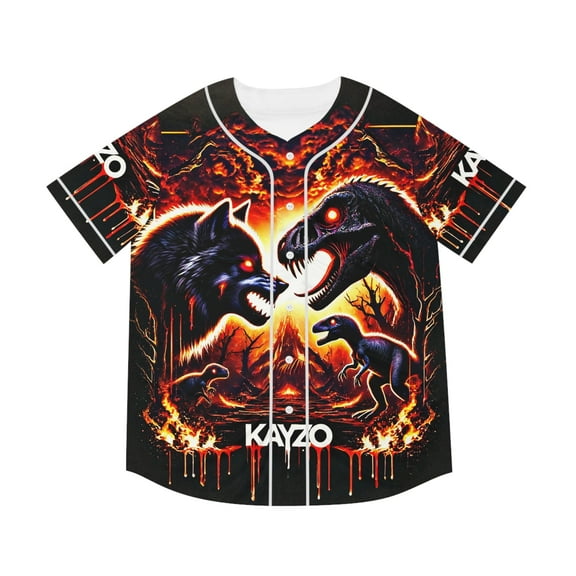 Kayzo Lost Lands 2024 Merch Baseball Jersey Men/Women Casual Thin button Baseball uniform Oil Slick Custom Jersey