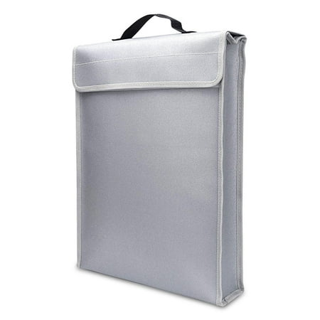 Portable Fireproof Document Bag Holder Pouch Home Office Safe Bag Fire & Water Resistant File Folder Safe Storage for Laptop Jewelry Cash Valuables 400 * 300 * (Best Fireproof File Safe)
