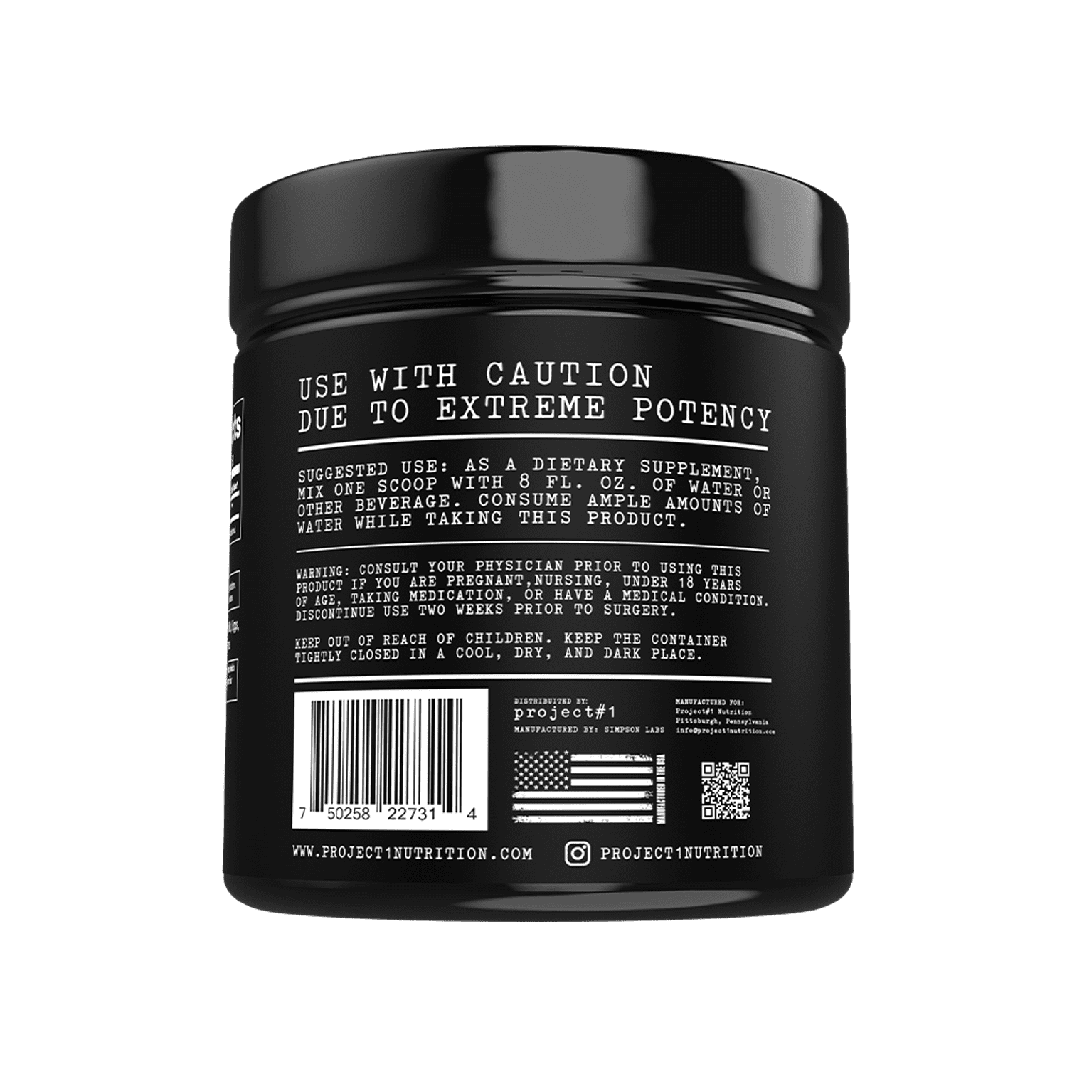 Project 1 Nutrition Creatine Monohydrate Unflavored 50 Servings