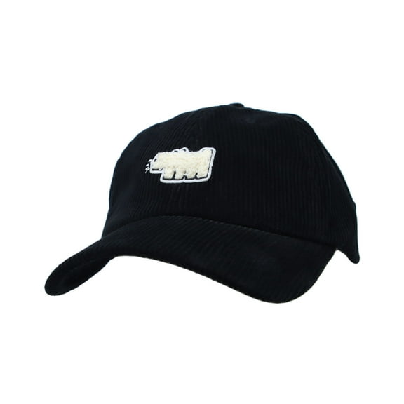 WITHMOONS Keith Haring Corduroy Baseball Cap Dog Embroidery Hat CR11359 (Black)