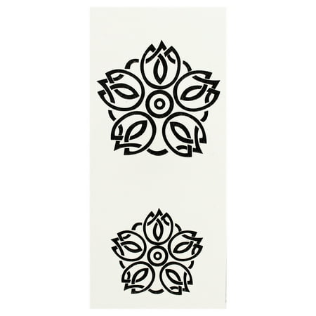 Symbol Tattoo - Abstract Floral Design Symbol Temporary Tattoo