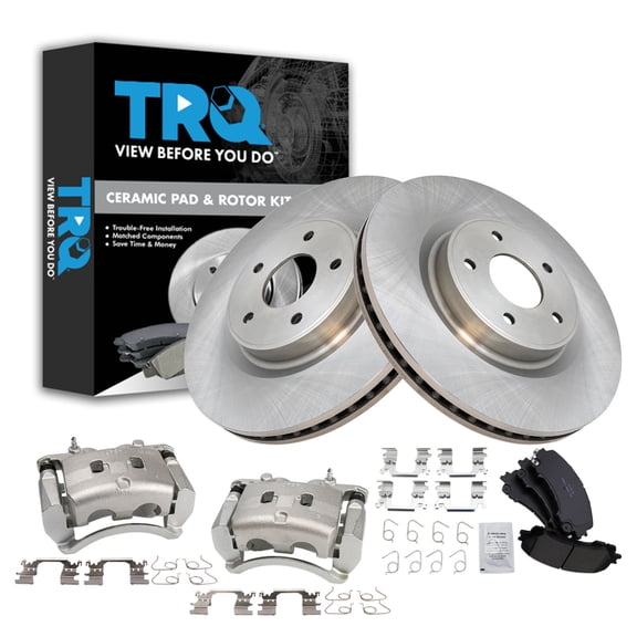 TRQ Brake Pad & Rotor Kit Ceramic Fits 2014-2018 INFINITI Q50 2017 Q60 2016-2017 QX50