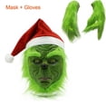 thumbnail image 2 of Máscaras de látex de monstruo verde Máscara divertida de talla única para fiesta de Navidad (guantes de máscara) Ehuebsd libre de BPA, 2 of 9