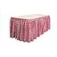 thumbnail image 3 of LA Linen Gingham Checkered Table Skirt 14' x 29'' with 10 L-Clips, White & Red, Checkered, Table Skirt, 3 of 3