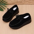 thumbnail image 5 of Willtoo Platform Shoes for Women Faux Suede Lace Up Casual Shoes Thick Sole Round Toe Sneakers, Non-Slip Comfortable Walking Footwear, 5 of 6