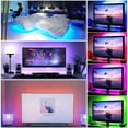 thumbnail image 3 of Tira de luces LED RGB 5050 USB de 5 m con control remoto de 24 teclas para retroiluminación de TV, tiras de luces y tiras decorativas LED para cocina., 3 of 5