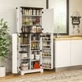 thumbnail image 2 of HOMCOM 64" Kitchen Pantry Storage Cabinet with Adjustable Shelves, White, 2 of 9