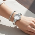 thumbnail image 6 of Blekon Women’s Faux Mother of Pearl Style Cuff Watch – 31mm Japanese Quartz, Hinged Bangle, 6 of 6