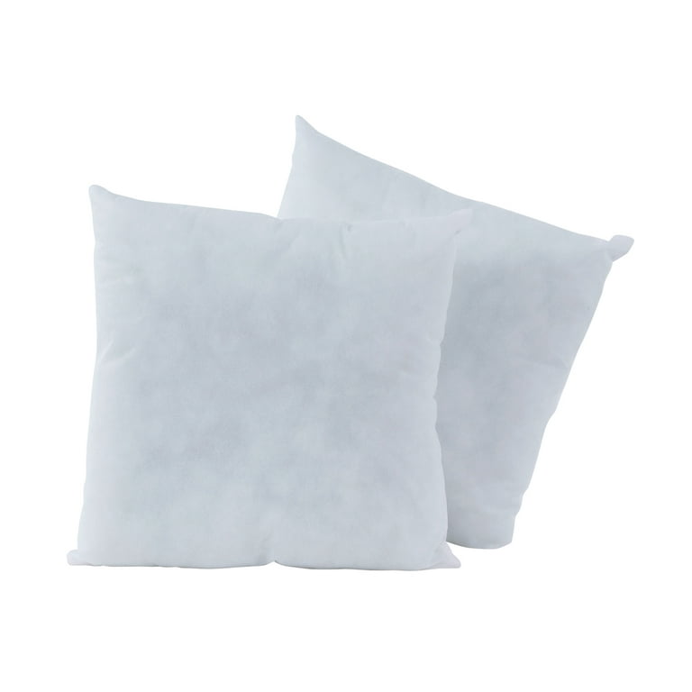 Elegant Comfort 18 x 18 Throw Pillow Inserts - 2-PACK Pillow Insert  Poly-Cotton Shell with Siliconized Fiber Filling - Square Form Decorative  for