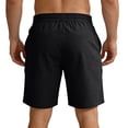 thumbnail image 5 of Havenx Linen Cotton Shorts for Men Drawstring Elastic Waist Short with Pockets Solid Color Pants Stretch Casual Summer Beach Vacation Yoga Golf Dress,Black M, 5 of 6