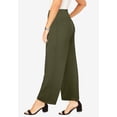 thumbnail image 2 of Jessica London Women's Plus Size Everyday Stretch Knit Wide Leg Pant, 2 of 5