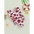 thumbnail image 3 of Bagilaanoe Little Girls One-Piece Swimsuit Heart Print Sleeveless Swimwear 2T 3T 4T 5T 6T 7T Kids Ruffle Bathing Suit, 3 of 9