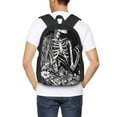 thumbnail image 5 of Balery Gothic Skull Floral Art Backpack for Men and Women - Durable 600D Oxford Cloth -Large Capacity, Water-Resistant School, Travel, and Hiking Bag, 5 of 7
