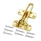 thumbnail image 5 of Cerradura de puerta con barra oscilante, pestillo de perno de puerta, resistente, con tornillos, pestillo para interior Dorado, 5 of 9