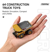 BRRRRT 1/64 Mini RC Dump Truck Toy, 8-Channel Remote Control Toy with Metal Bed & Light, RC Construction Vehicles, Birthday Gifts for Boys and Girls Age 3+