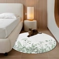 thumbnail image 2 of Round Rug 3.3Ft Washable Non-Slip, Sage Green Spring Floral Circle Area Rugs for Living Room Bedroom, Watercolor Elegant Pastoral Flowers Indoor Floor Mats Carpet Runner for Home Decor Aesthetic, 2 of 8