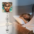 thumbnail image 4 of Square Wall Clock,Beautiful Black Woman With African Head Wrap,Silent Non-Ticking Wall Clock Decor for Home Office Kitchen Living Room Bedroom(14inch), 4 of 4