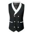 thumbnail image 1 of Mens Slim Retro Daily Assorted Colors Buckle Pocket Suit Vest, 1 of 3