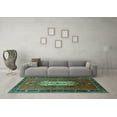 thumbnail image 3 of Ahgly Company Indoor Rectangle Oriental Turquoise Blue Industrial Area Rugs, 5' x 8', 3 of 4