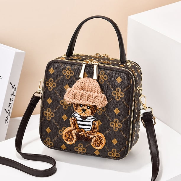 Bolso de hombro Retro para mujer, bolsa pequeña con estampado de cuero PU, asa corta, cruzado, Vintage, 2023 Fivean unisex