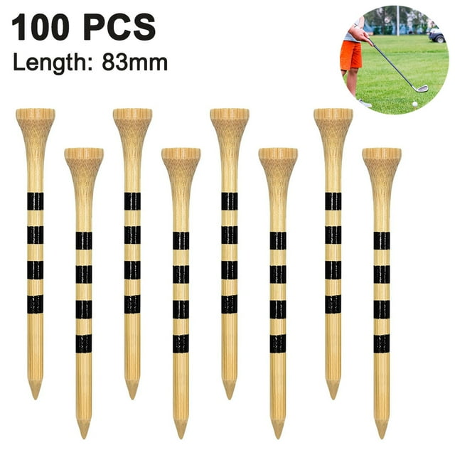100 Pcs T-Shirts de Golf, Réduire la Friction et les Rotation Latérales, T-Shirts de Golf Professionnels Stables et Durables Biodégradables Naturels