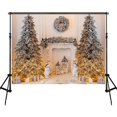 thumbnail image 2 of Kate Christmas Backdrop For Photography Christmas Tree White Fireplace Photo Studio Background, 2 of 5