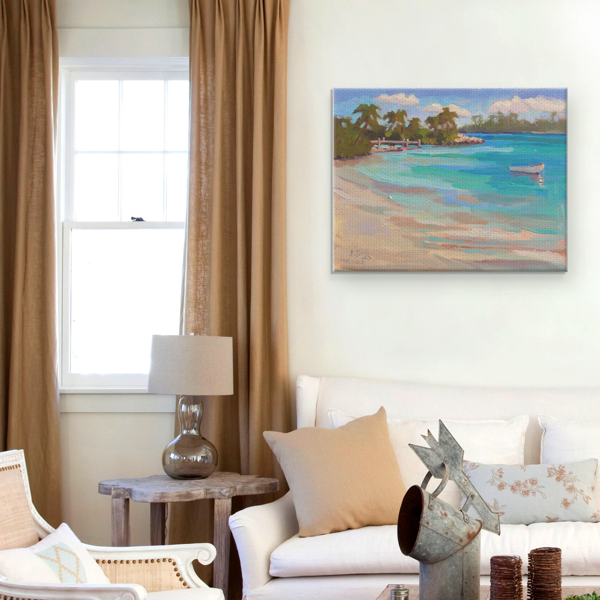 Masterpiece Art Gallery Solitude Beach By Kathleen Denis Canvas Art Print 22" x 28"