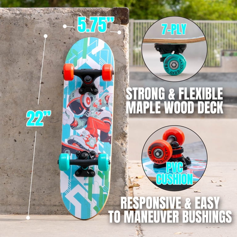 Madd Gear Mini Cruiser 22" Skateboard, Black Locker Board photo 3