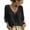 U21# Black, variant on Boho Tops for Women Fall Leopard Print 3/4 Sleeve Ruffle Shirts Lace Up Peasant Blouse, Abstract Geometric, Lightweight, Dressy Casual, Loose Fit, Bohemian Navy,S