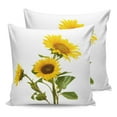 thumbnail image 7 of Outdoor Throw Pillow Cover Spring Blooming Sunflowers White Waterproof Cushion Covers 2 Pack Farm Green Leaves Floral Pillow Cases Home Decoration for Patio Garden Couch Sofa, 7 of 7