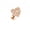 Rose Gold, variant on Flat Back Studs with CZ Paved Heart Top Internally Threaded Surgical Steel 16g