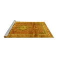 thumbnail image 2 of Ahgly Company Machine Washable Indoor Rectangle Persian Yellow Traditional Area Rugs, 5' x 7', 2 of 4