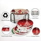 thumbnail image 5 of Posavasos de cerámica con forma de árbol de Navidad rojo: anima la decoración de tu mesa navideña con estos posavasos festivos y duraderos, 5 of 6