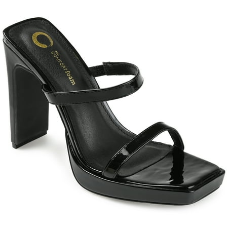 

Journee Collection Womens Naivee Tru Comfort Foam Open Square Toe Platform Heel Sandals