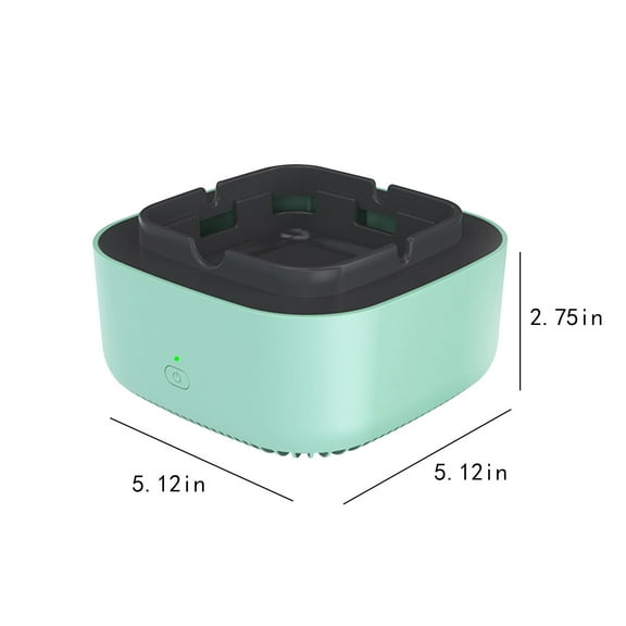 Kezqiaxn Home and Kitchen Gadgets Soot-Ashtray for Cigarettes, Multifunctional Ash Tray for Indoor Home Office, Small Negative Indoor Atmospheric Purifiers Green