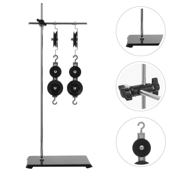 Juego de poleas de física con gancho de metal, caja de códigos, resistente, multiusos, portátil, fácil de instalar, medidor de fuerza, herramienta de Altura ajustable
