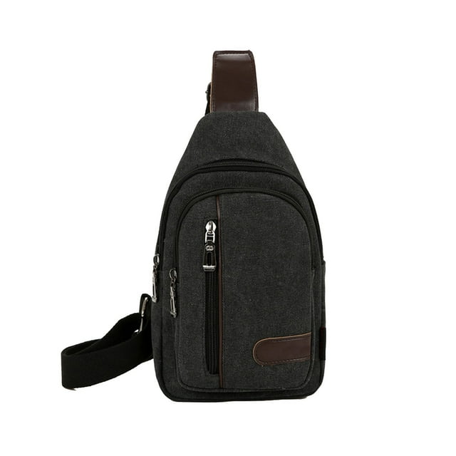 Bolso de pecho para hombre, informal, deportivo, de lona, bandolera, resistente al desgaste, para trabajo en obras de construcción.