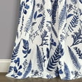 thumbnail image 2 of Lush Decor Devonia Room Darkening Window Curtain Set, 95" x 52", White-and-navy, 2 of 5