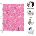 thumbnail image 4 of Pink Butterfly Pattern Blanket,Comfortable Soft Flannel Throw Blanket,All Season,Warm Lightweight Blankets for Sofa Bed Couch Living Room Chair,30"x40", 4 of 4