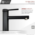 thumbnail image 3 of Stylish Single Handle Matte Black Bathroom Faucet Height 6" B-108N, 3 of 12
