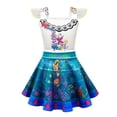 thumbnail image 1 of Encanto Mirabel Madrigal Cosplay Disfraz Niña Princesa Vestido De Fantasía Encaje Sin Mangas Vestidos Para Carnaval Halloween Niños, 1 of 4