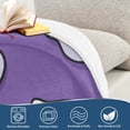 thumbnail image 4 of Yayeee Throw Blanket for Couch Soft Warm 60" x 80" Sofa Chair Bed Decoration, Halloween Ghosts Purple, 4 of 7