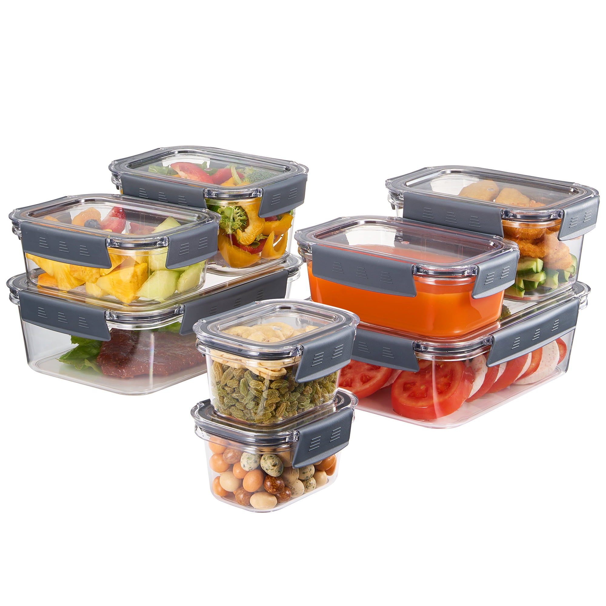 Sorbus 16 Piece Airtight Tritan Stain Proof Food Storage Container Set with Lids Walmart