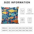thumbnail image 5 of COMIO  Colorful Fish Throw Pillow Covers Sea Life Blue Yellow Green Cushion Cases Decorative Pillow Cases for Couch Sofa Bedroom, 5 of 5