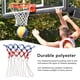thumbnail image 3 of Red De Baloncesto, Poliéster Portátil De Repuesto De Red De Baloncesto Roja, Blanca Y De Amplia Aplicación Para Partidos En Parques, 3 of 7