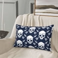 thumbnail image 4 of Plush Throw Pillow Covers, white arrow Skull Pillow Cases with Invisible Zipper, Breathable Microfiber Pillow Cases Standard Size for Sleeping Bedroom Sofa Living Room, 4 of 5
