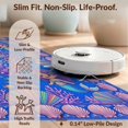 thumbnail image 6 of Design&I 6'x9' Washable Area Rug Kawaii Underwater Coral Pearl Scale Cute Starfish Purple Mermaid Refined for Queen Size Bedroom, Under Bed, Sleek Flatweave Pet Friendly, 6 of 7