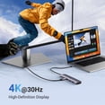 thumbnail image 4 of HUB USB-C Docking Revodok 7 en 1 2 USB-A 3.0 1 USB-C 3.0 (5Gbps) 1 USB-C PD Carga 100W HDMI 4K Lector Tarjetas SD + Micro SD, 4 of 7