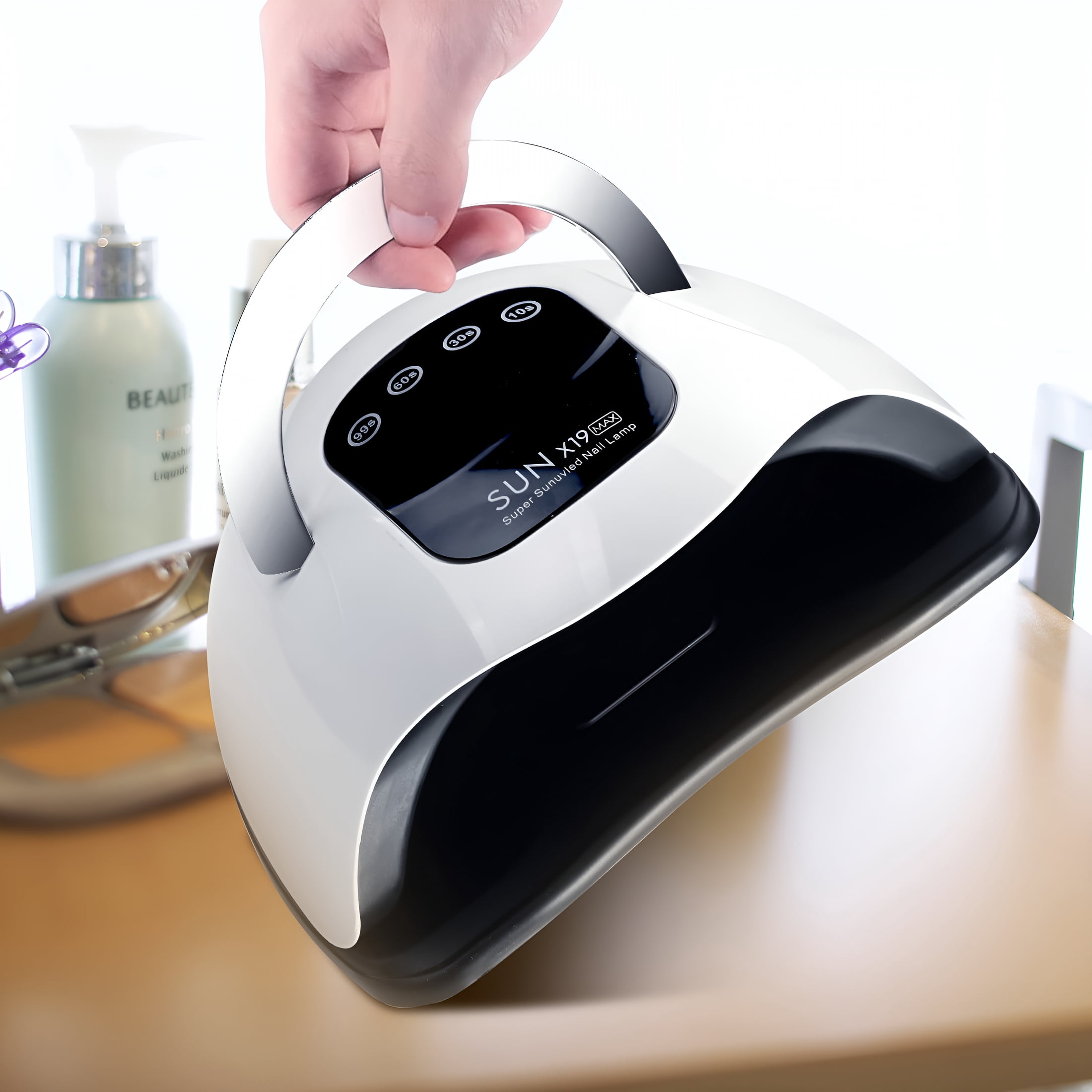HIBIBUD 320W Uv Nail Lamp,Uv Light for Gel Nails with 72Pcs Professional Nail Light 4 Timer Setting Nail Dryer for Home Salon Nail Art Tools (White)